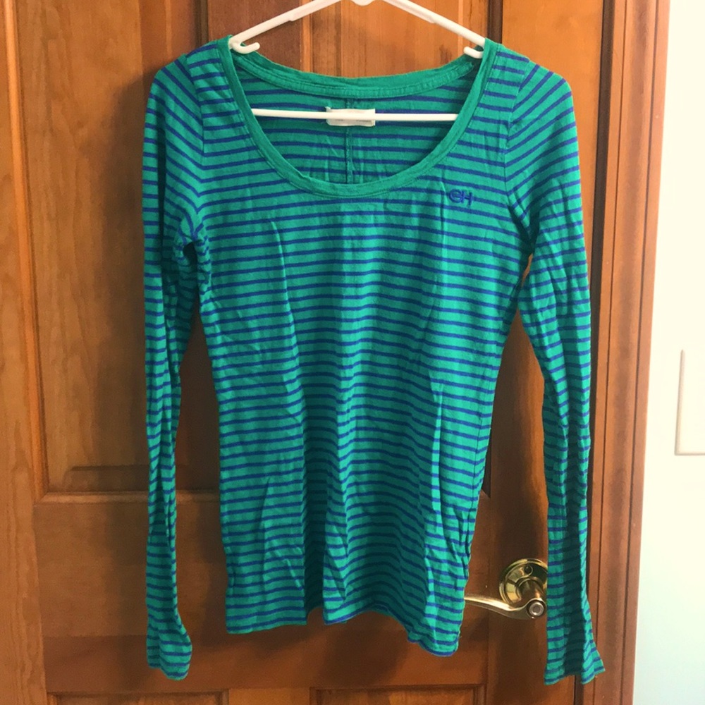 (4/$10) Gilly Hicks long sleeve striped tee